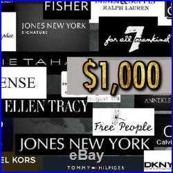$1,000 Wholesale Lot Women's Name Brand Designer Clothing, Shoes, Handbags