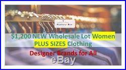 $1,200 NWT Plus Sizes Only Brand Name Designer Women Wholesale Lot Clothing