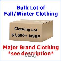 $1,500+ Wholesale Lot Fall/Winter Men's/Women's Clothing Coats, Jackets, etc