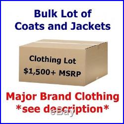 $1,500+ Wholesale Lot of COATS & JACKETS Men's/Women's Clothing Fall/WINTER