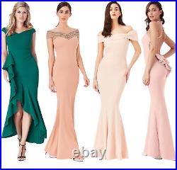 10 Goddiva Quality Maxi Evening Christmas Dresses Wedding Prom Wholesale Job lot
