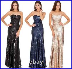 10 Goddiva Quality Sequin Maxi Evening Dresses Wholesale Job lot Mixed Sizes