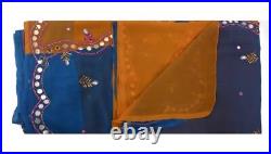 10 PC Wholesale Lot Women's Vintage Silk Sari Craft Fabric Embroidered Ethnic