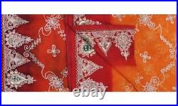 10 PC Wholesale Lot Women's Vintage Silk Sari Craft Fabric Embroidered Ethnic