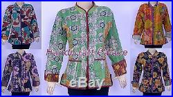 10 Pc Vintage Cotton Kantha Women Jacket / Coat Reversible Quilted Wholesale Lot