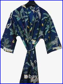 10 Pcs Wholesale Lot Indian Floral Kimono Long Nightgown Women Bath Robe Dress