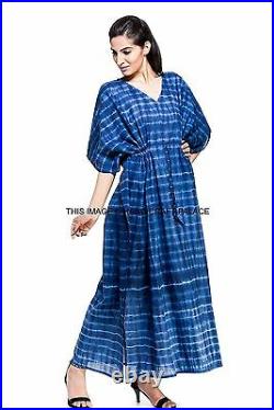 10 Pcs Wholesale Lot of Kaftan Women Kaftan Dress Indigo Blue Beach Long Caftan