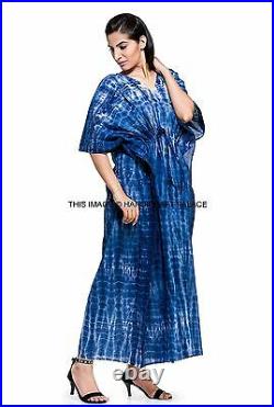 10 Pcs Wholesale Lot of Kaftan Women Kaftan Dress Indigo Blue Beach Long Caftan