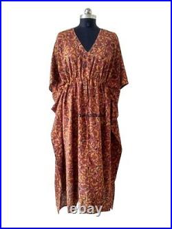 10 Pcs Wholesale Lot of Women Kaftan Dress Indigo Blue Beach Wear Long Caftan