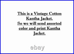 10 Wholesale Vintage Kantha Hand Made Cotton Long Jacket Indian Coat Maxi Robe