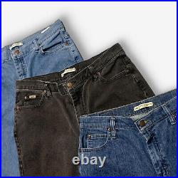 10 x Vintage Women's Lee Baggy Wide Leg Jeans WHOLESALE / JOBLOT / BUNDLE