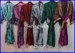 100% Handmade Silk Kimonos Silk Kimono Robe Tie dye silk kimono Wholesale kimono