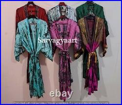 100% Handmade Silk Kimonos Silk Kimono Robe Tie dye silk kimono Wholesale kimono