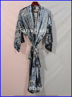 100% Handmade Silk Kimonos Silk Kimono Robe Tie dye silk kimono Wholesale kimono