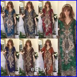 100 Pcs Long Kaftan Wholesale Lot Women One Size Maxi Dress Beach Caftan