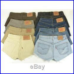 100 Pcs Vintage Levis, Lee, Wrangler Shorts Wholesale Random Colours Random Sizes