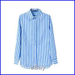 100 Pcs Women's striped cotton Collar Top Shirt Job lot Wholesale Summer top
