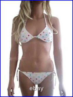 100 Topshop Heart Print White Bikini Set Top Bottom High Street Wholesale Joblot