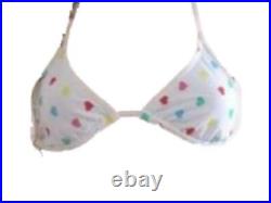 100 Topshop Heart Print White Bikini Set Top Bottom High Street Wholesale Joblot