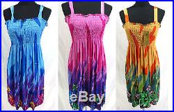 100 pcs wholesale bohemian dresses, beach dress bulk cheapShip From US/Canada