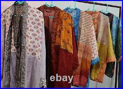 100% silk kimono robe Short kimono Saree kimono Kimono robe Robes Wholesale robe