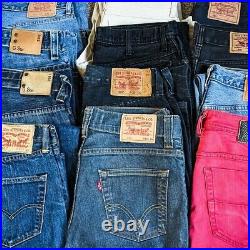 100 x Vintage Levi's Jeans Inc 501s Wrangler Lee Diesel Bulk Wholesale Job Lot
