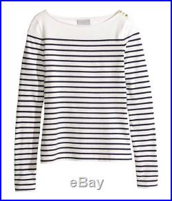 100 x Women's Boat Neck Jersey Full Sleeve striped WHOLESALE COTTON TOP New