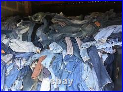 1000 Pcs Vintage Levi's Jeans Bulk Wholesale Job Lot Random Colours Sizes