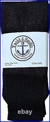 120PK 26 Inch Wholesale Women's Tube Socks, Women's Cotton Socks 9-11 (Black)