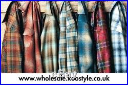 140 Pcs Vintage Flannels Wholesale Random Brand Colours Random Sizes
