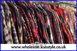 140 Pcs Vintage Flannels Wholesale Random Brand Colours Random Sizes