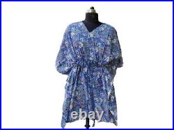 20 PC Wholesale Lot Indian Kimono Women Kaftan Floral Cotton Long Dress Caftan