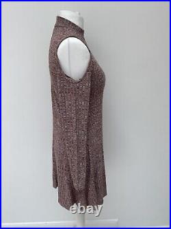 20 x Very UK 16 Cold Shoulder Ribbed Mini Dress Brown Marl Joblot Wholesale