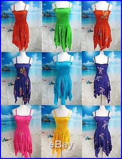 20pcs wholesale dresses Sexy women hippie sundress Bali rayon beach dresses