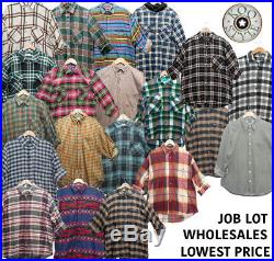 250 Pcs Vintage Flannels Shirts Wholesale Random Brand Colours Sizes Unisex