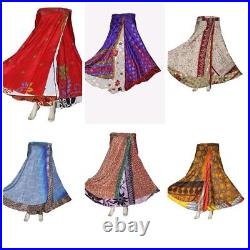 30 PCS Women Wrap Around Rapron Silk Skirt long Skirt Indian Wholesale lot
