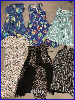 30 Wholesale Vintage Womens Floral Patterned 80s 90s Dresses Mix Job Lot