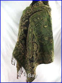 $4.59 each, bulk lot 100 wholesale pashmina scarves shawl gold thread thick warm