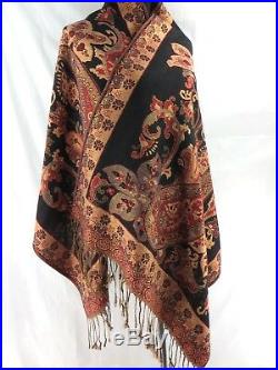 $4.59 each, bulk lot 100 wholesale pashmina scarves shawl gold thread thick warm