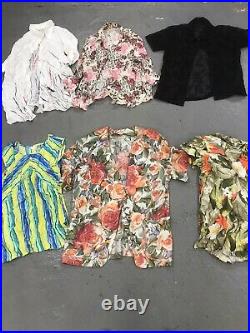 42 Wholesale Vintage Womens Floral Patterned 80s 90s Blouses Mix Job Lot