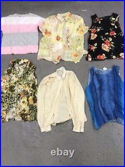 48 Wholesale Vintage Womens Floral Patterned 80s 90s Blouses Mix Job Lot