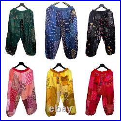 5 Pcs Lot Patchwork Harem Pants, Assorted Color Mix Wholesale Lot Harem UNISEX