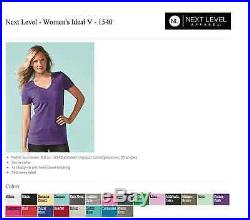 50 Blank NEXT LEVEL Women's Ideal V-Neck Shirt Wholesale Bulk Lot ok to mix S-XL