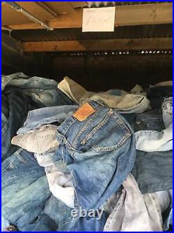 50 Pcs Handpick Vintage Levi's 501 Jeans Wholesale Random Colours Sizes