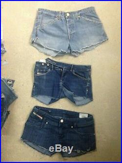 50 pcs x Diesel Vintage Denim Jean womens Shorts Job lot Wholesale