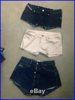 50 pcs x Diesel Vintage Denim Jean womens Shorts Job lot Wholesale