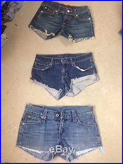 50 x Levi Vintage Denim Jean Womens Levis Shorts Job lot Wholesale SMALL SIZES