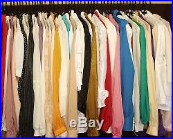 50 x Secretary Evening Satin Vintage Blouses Shirts Joblot Wholesale PHOTOS