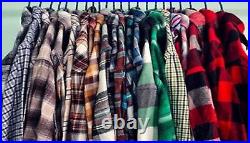 500pcs Flannels Vintage Shirts Wholesale Random Brand Colours Sizes Unisex