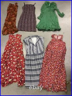 54 Wholesale Vintage Womens Floral Patterned 80s 90s Dresses Mix Job Lot